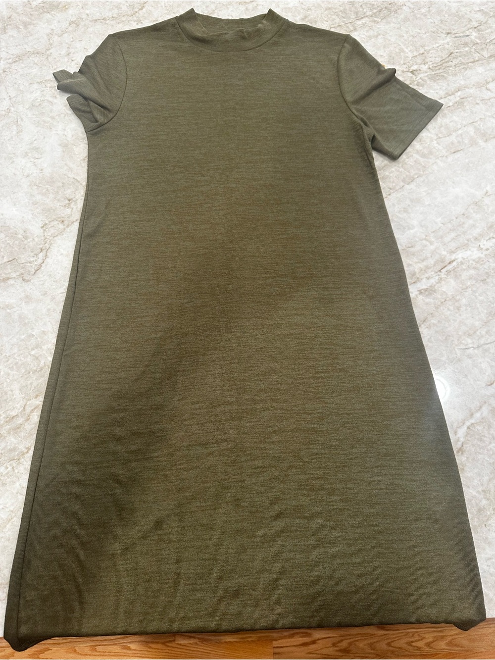 Banana Republic Olive Short-Sleeve Midi Shift Dress